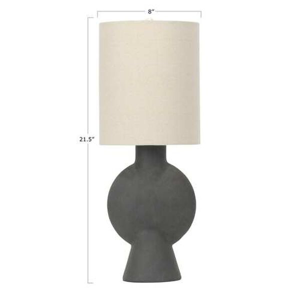 Black Terracotta Table Lamp, Set of 2, image 6