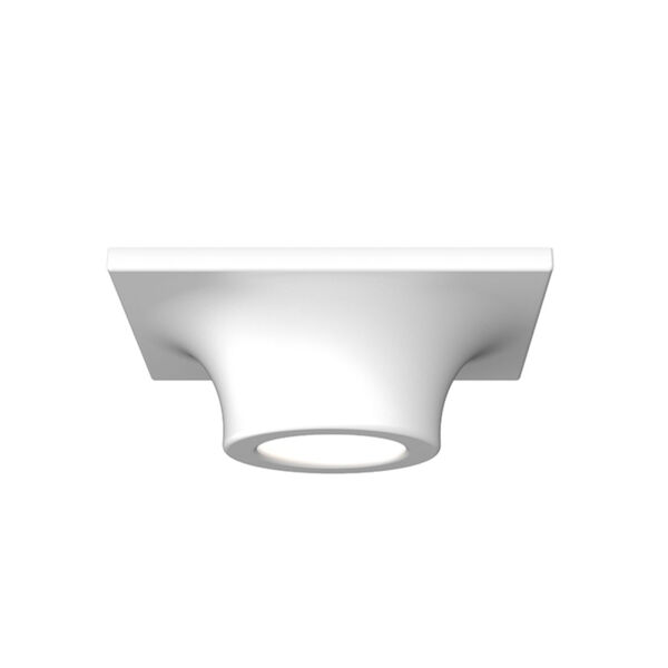 Satin White LED Flush Mount, image 1