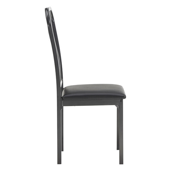 Thomas Black Leather Dining Chair, Set of Two, image 3