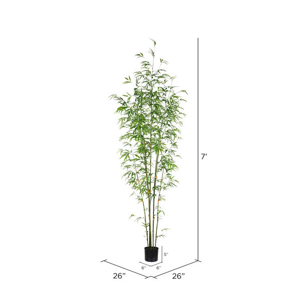 Green Potted Mini Bamboo Tree with 1680 Leaves, image 2
