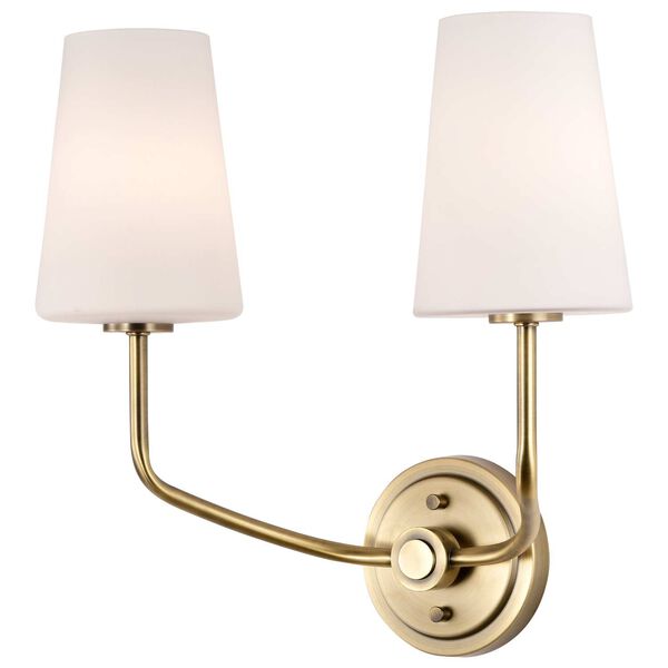 Cordello Vintage Brass Two-Light Wall Sconce, image 2