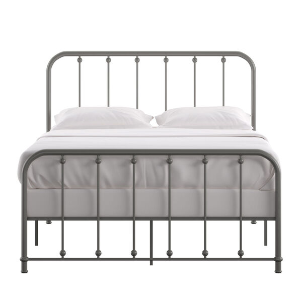 Elijah Gray Full Metal Spindle Bed with Neaded Headboard, image 2