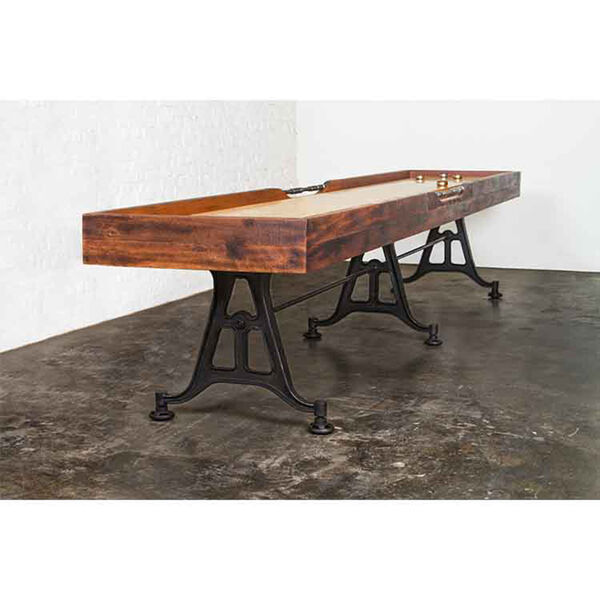 Matte Burnt Umber Shuffleboard Table, image 1