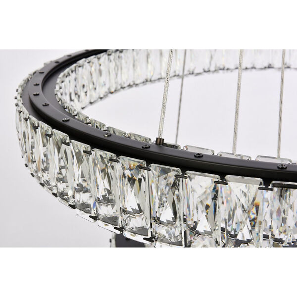 Monroe Black Integrated LED Four Ring Chandelier, image 5