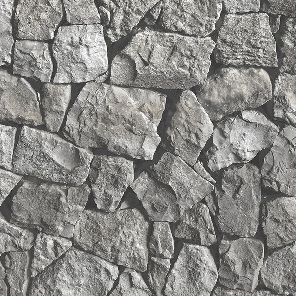 Grey and Black Spanish Stone Wallpaper - SAMPLE SWATCH ONLY, image 1
