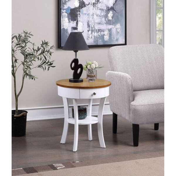 Classic Accents Driftwood White Schaffer End Table, image 2