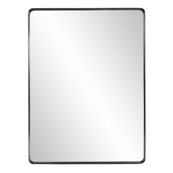 Steele Brushed Black Wall Mirror, image 1