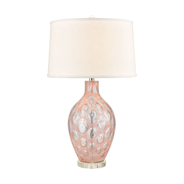 Bayside Pink Bubble Gum and Clear One-Light Table Lamp, image 1