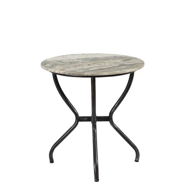 Madeline Antique Silver Rub Accent Table, image 2