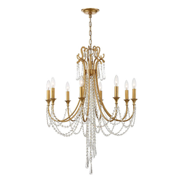 Arcadia Antique Gold 26-Inch Eight-Light Chandelier, image 2