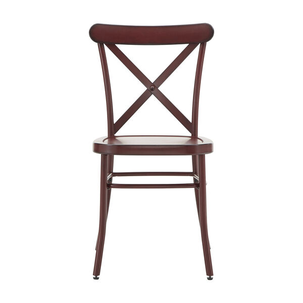 Roman Red Metal Dining Chair, image 2