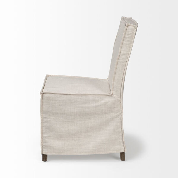 Elbert I Cream Slip-Cover Parson Dining Chair, image 4