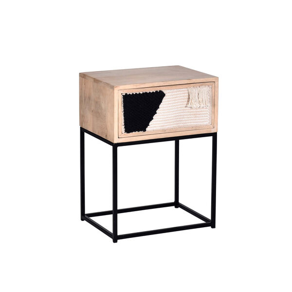 Layover Tan and Black 14-Inch Nightstand, image 2