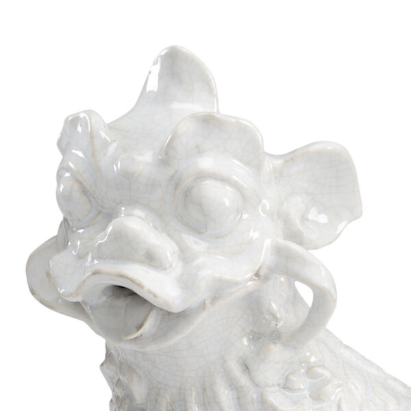 White and Black Chinese Dogs Figurine, image 2