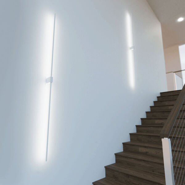 Z-Bar Matte White Soft Warm LED Wall Sconce, image 3