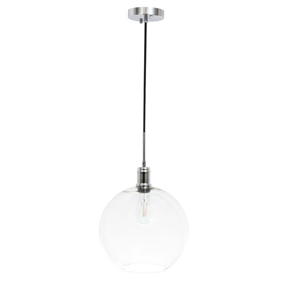 Emett Chrome 13-Inch One-Light Pendant with Clear Glass, image 3