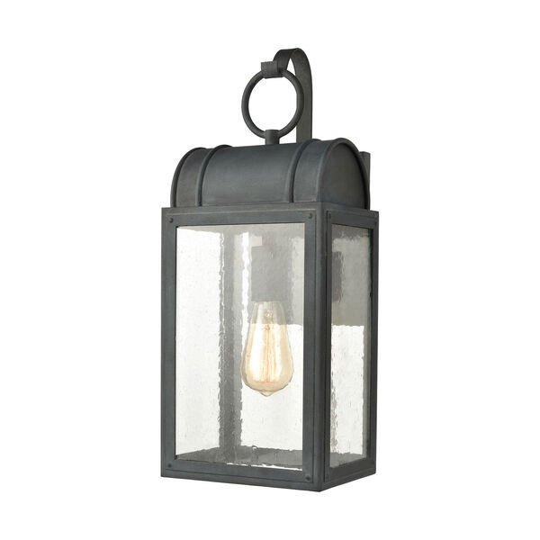 Heritage Hills Aged Zinc Eight-Inch One-Light Outdoor Wall Sconce, image 1