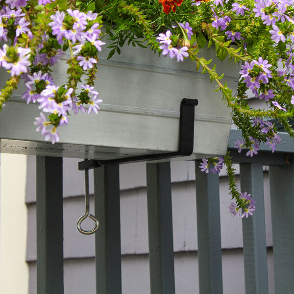 Cape Cod White 24-Inch Flower Box with Clamp-On Bracket, image 5