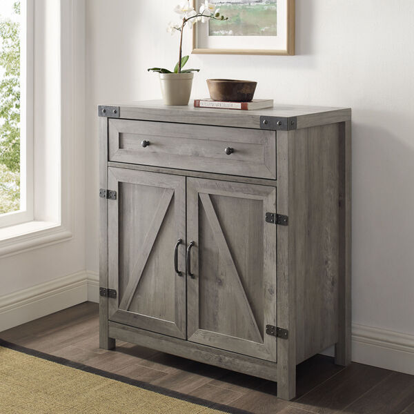 Gray and Black Accent Cabinet, image 2