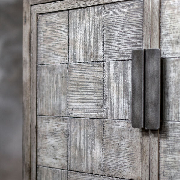 Hamadi Distressed Gray 34-Inch Two Door Cabinet, image 3