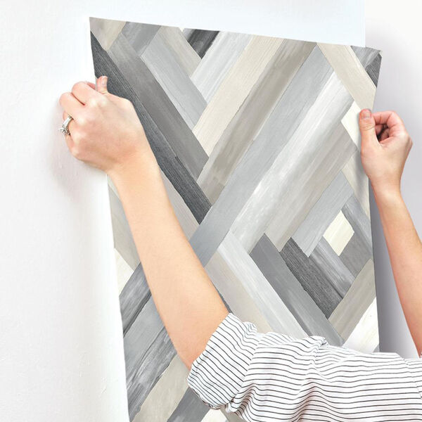 Modern Art Grey Wynwood Geometric Wallpaper - SAMPLE SWATCH ONLY, image 3