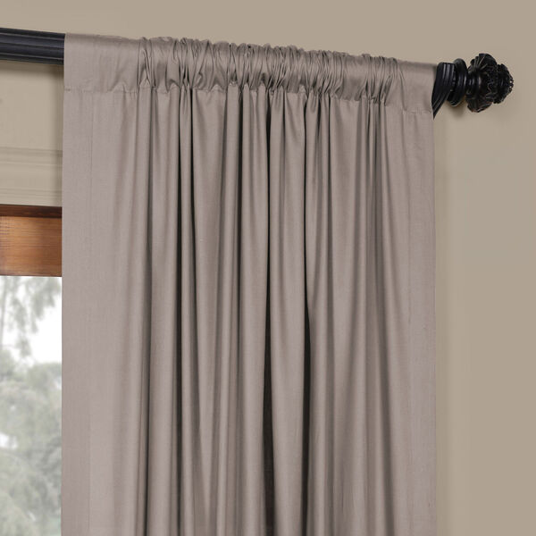 Stone Gray Solid Cotton 108 x 50 In. Curtain Single Panel, image 3