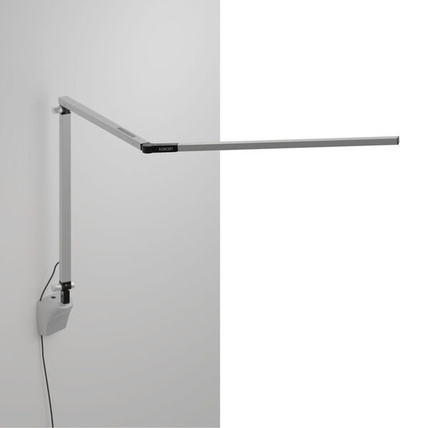Z-Bar Silver LED Desk Lamp with Wall Mount, image 1