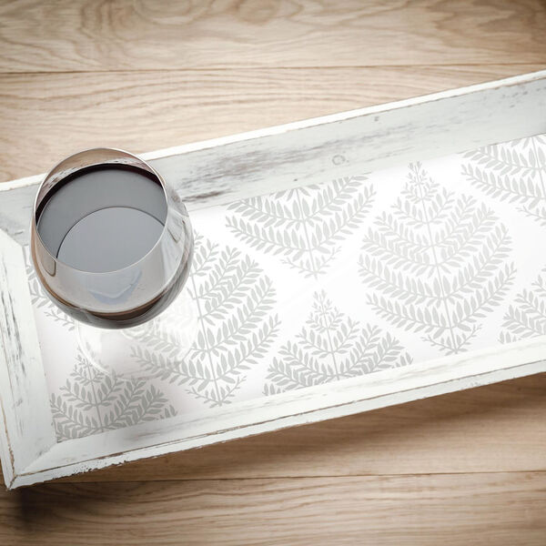 Hygge Fern Damask Gray And White Peel And Stick Wallpaper, image 4