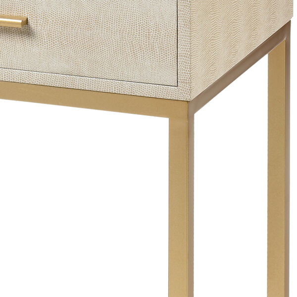 Les Revoires Cream with Gold 16-Inch Accent Table, image 4