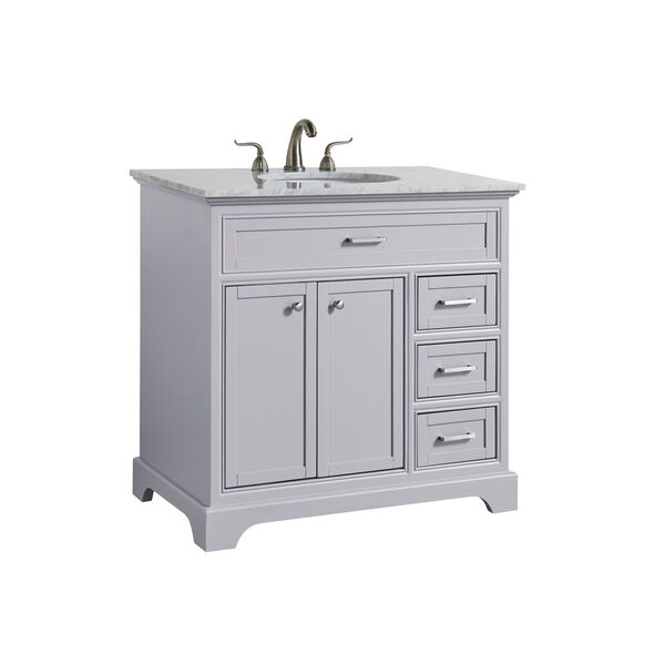 Americana Light Gray 36-Inch Vanity Sink Set, image 3