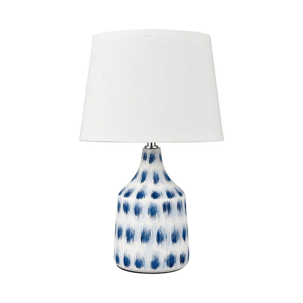 Colmar White and Blue One-Light Table Lamp, image 2