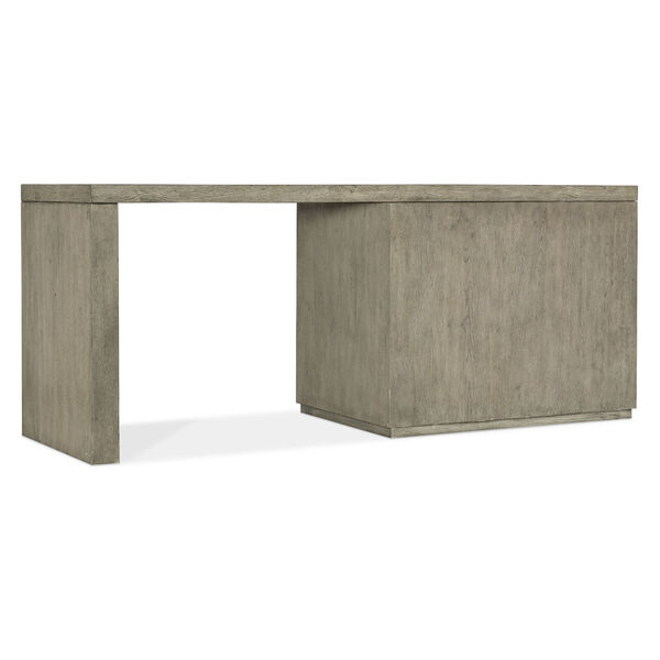 Linville Falls Smoked Gray 72-Inch Desk with Open Desk Cabinet, image 2