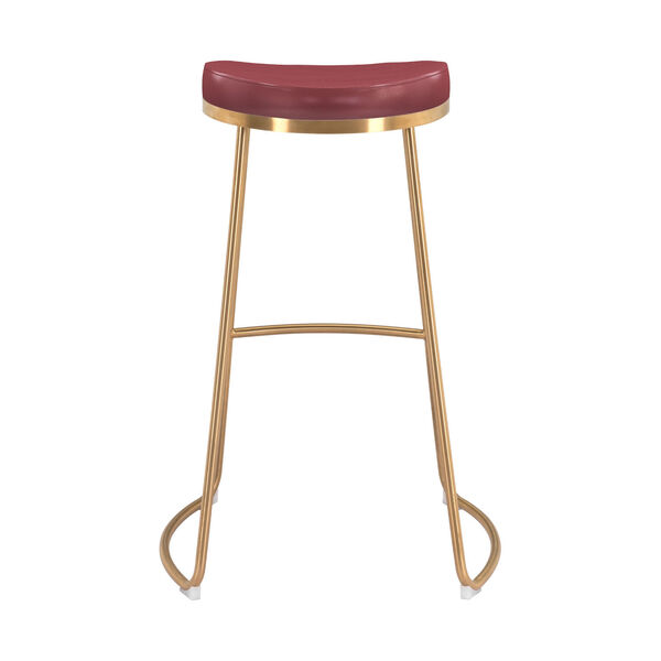 Bree Burgundy and Gold Barstool, image 5