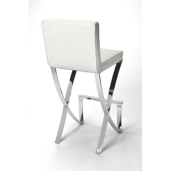 Darcy Chrome Plated Faux Leather Bar Stool, image 2