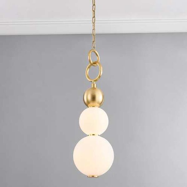 Perrin Aged Brass One-Light Pendant, image 2