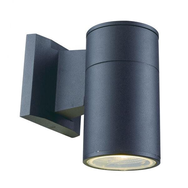 Compact Black LED Six-Inch Outdoor Wall Mount, image 1