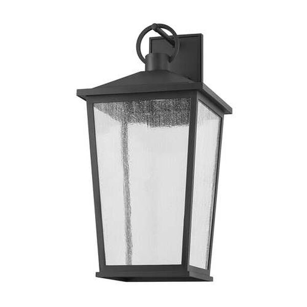 Soren Textured Black 10-Inch Integrated LED Outdoor Wall Sconce, image 1