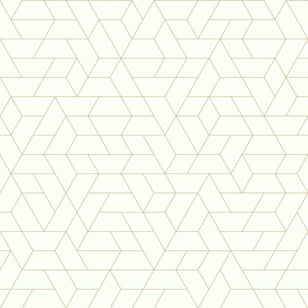 Ashford Whites Gold Geometric Wallpaper, image 1