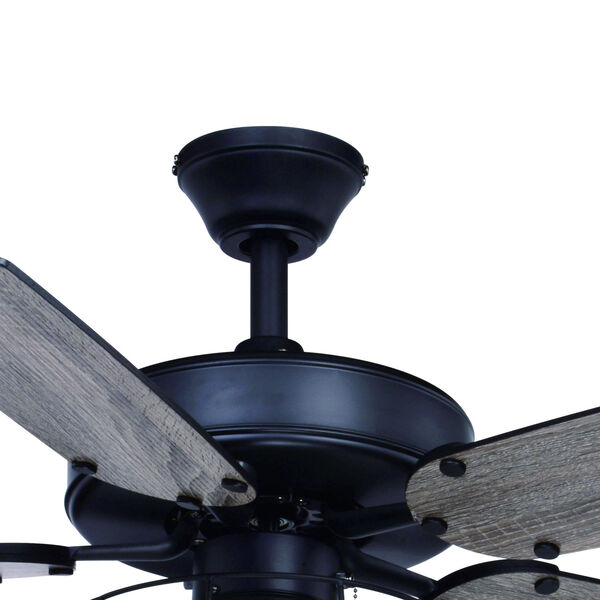 Reed Matte Black Two-Light Ceiling Fan, image 4