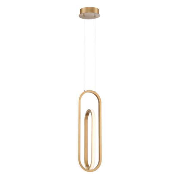 Demark Satin Gold Six-Inch LED Mini Pendant, image 1