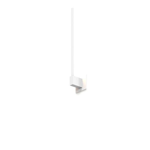 Z-Bar Matte White Soft Warm LED End Mount Wall Sconce, image 1