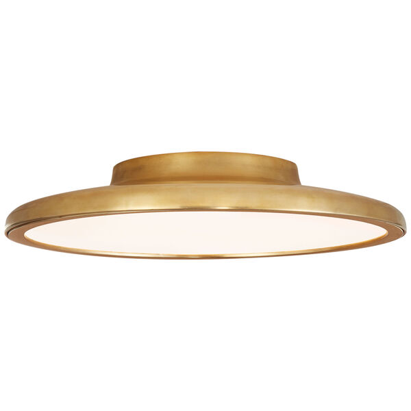 Dot 13-Inch Caged Flush Mount in Natural Brass by Peter Bristol, image 1