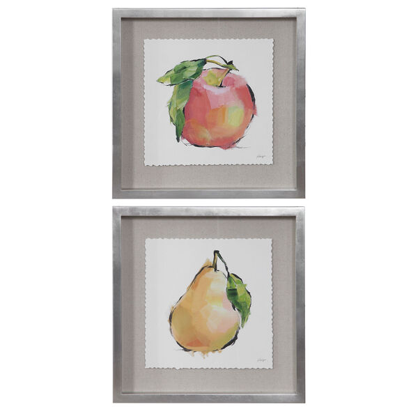 Designer Multicolor Fruit Framed Print, Set of 2, image 2