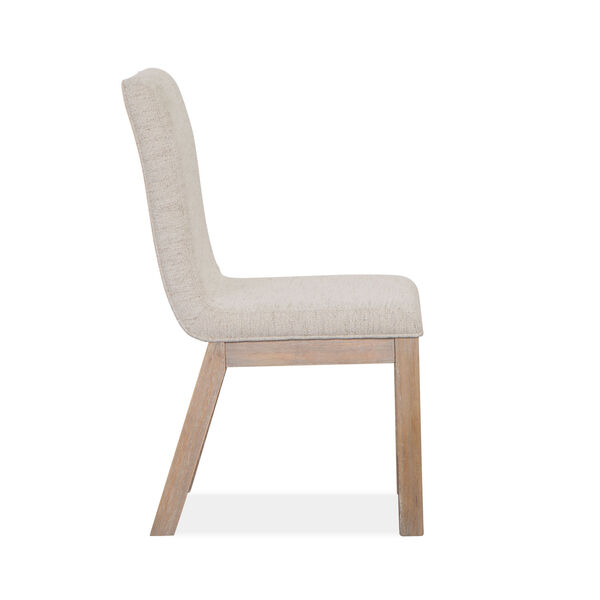 Ainsley Brown and White Upholstered Host Side Chair, image 6