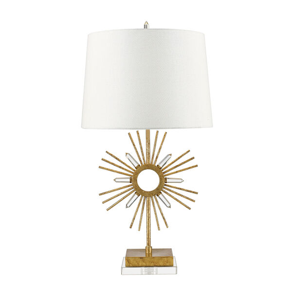 Sun King Distressed Gold Table Lamp, image 1