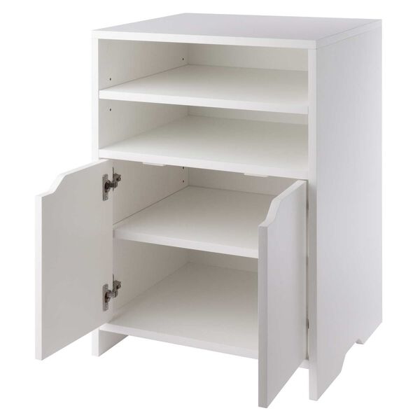 Nova White Open Shelf Storage Cabinet, image 3