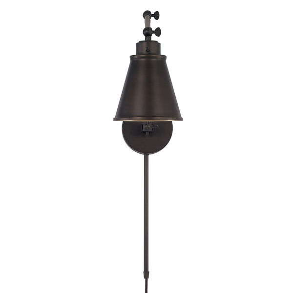 Oil Rubbed Bronze One-Light Plug-In Sconce, image 6