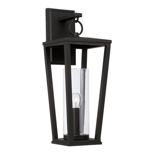 Elliott Black One-Light Outdoor Wall Mounted with Clear Glass, image 1