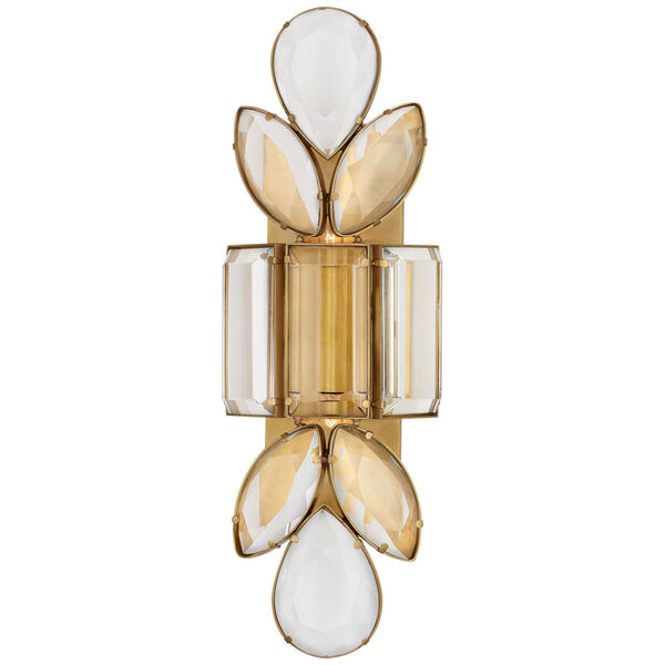 Lloyd Large Jeweled Sconce in Soft Brass with Clear Crystal by kate spade new york, image 1