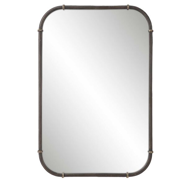 Linden Dark Bronze and Gold Double Ring Frame Wall Mirror, image 2